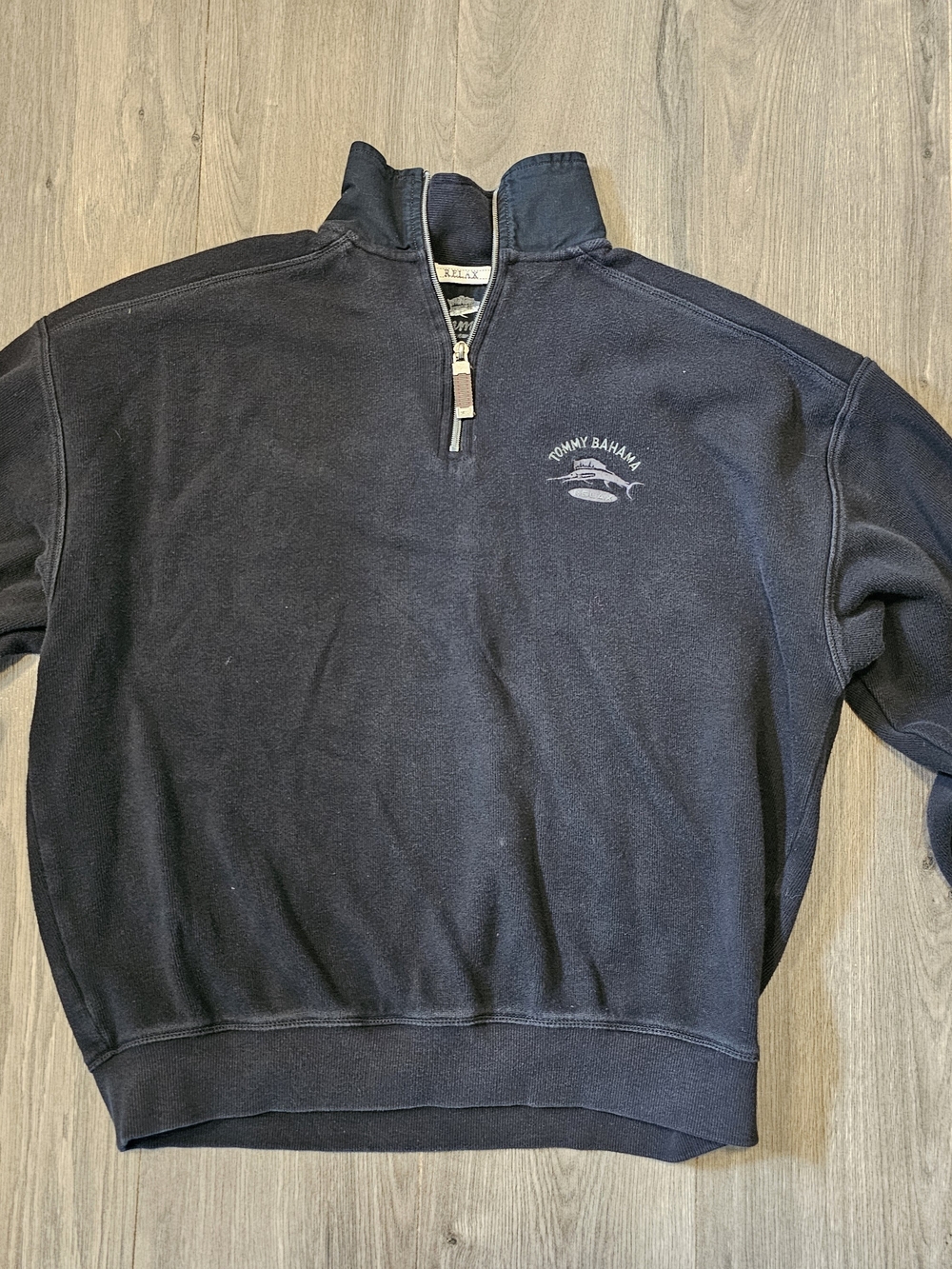 Tommy Bahama Men's Black Quarter-Zip Sweater